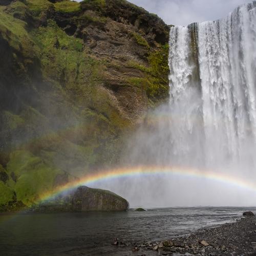 Rainbow on the waterfall