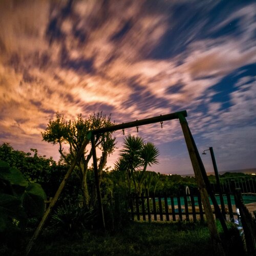 The night sky.