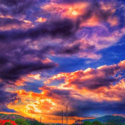 Colourful evening