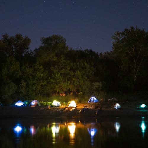 Kayaktentcamp