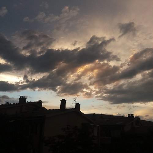 sunset over my neighborhood