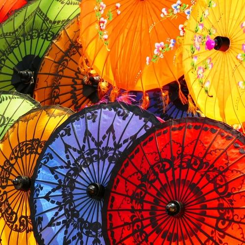 Hand-painted umbrellas in Myanmar