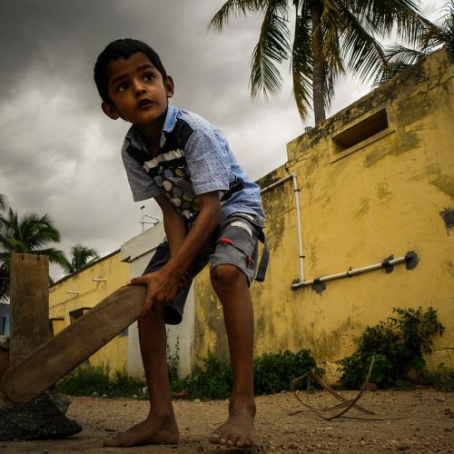 Street cricket boy!