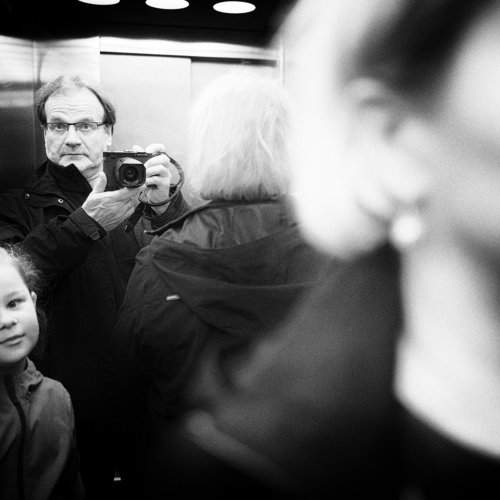Elevator Mirror Self Portrait