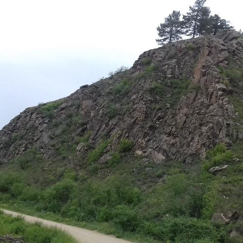 На краю горы