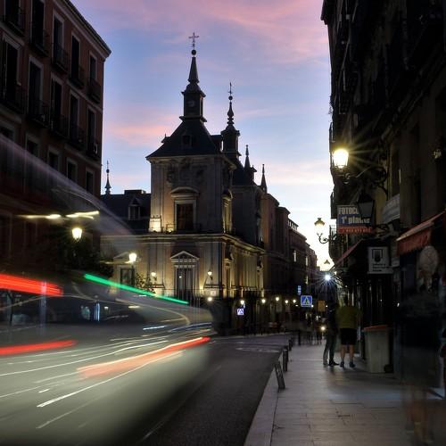 Madrid`s streets by night