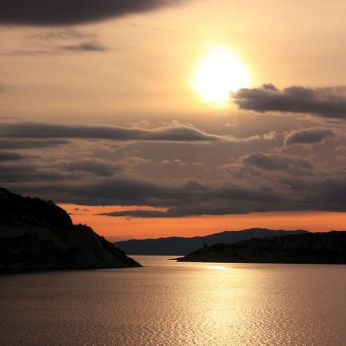 The sun behind the clouds