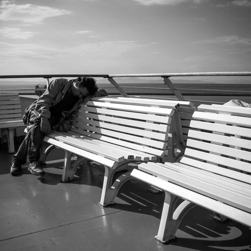 At the deck