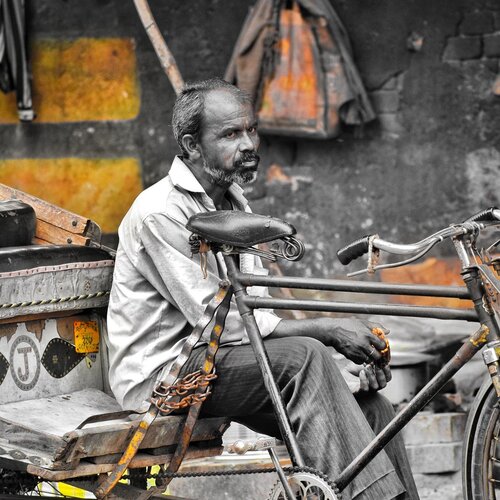 Hardwork with satisfaction  in street life