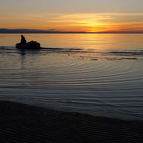 Осень. Море. Вечер. Закат.