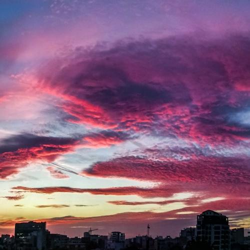 Sky on fire