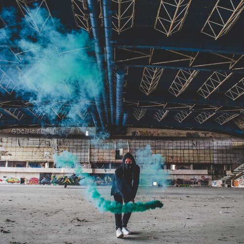 In smoke