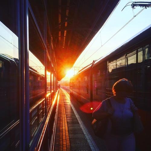 Moments of sunset