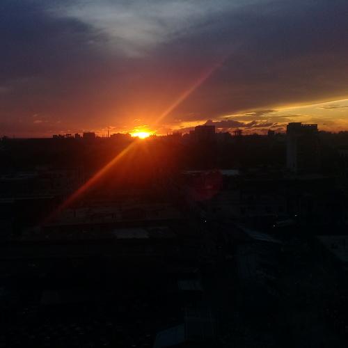 sunset in dhaka