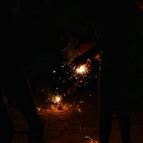Sparks​ in the dark!