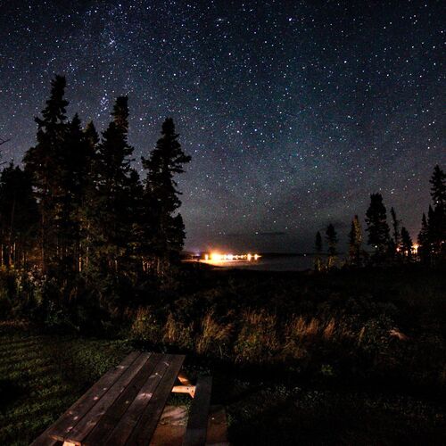 Night sky in gaspesia