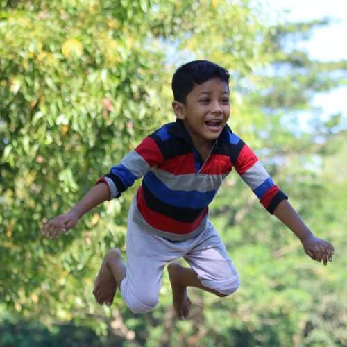 Flying baby.