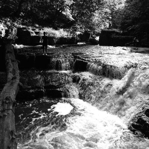 Balck and white water