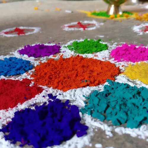 Festival of colors in Nepal.