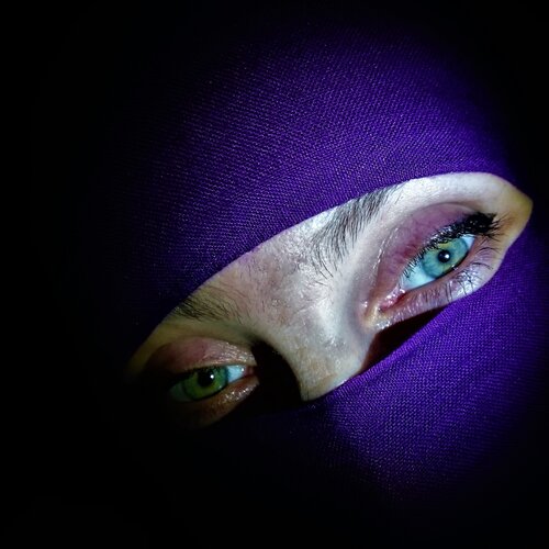 purple and green