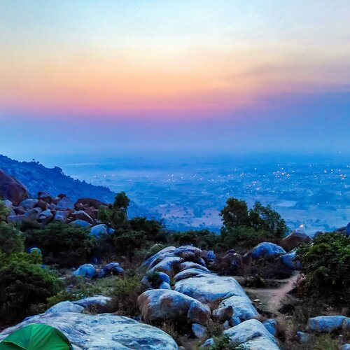 Moments before sunrise.