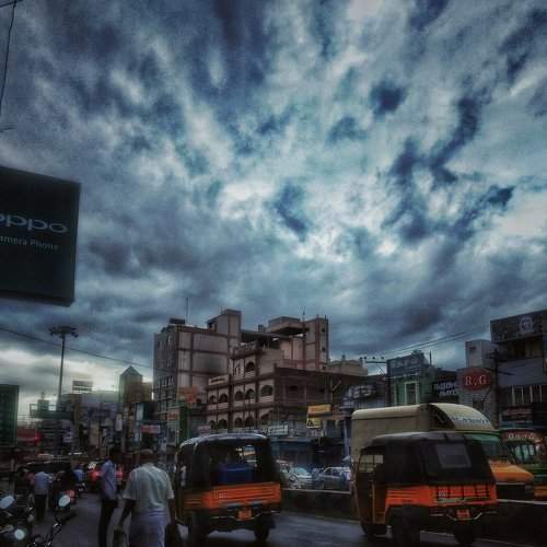 Rough weather at theni