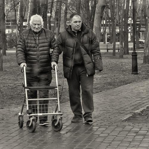 на прогулке
