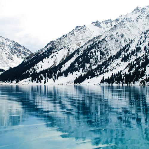 Blue ice lake