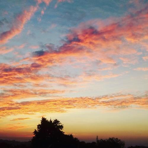 Evening sunset look