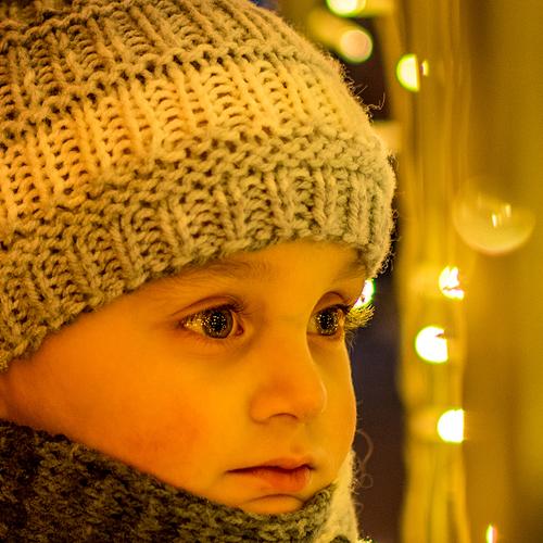 All the lights in his eyes