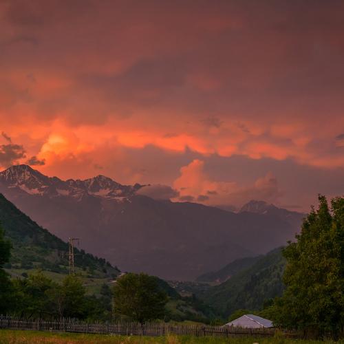 Red clouds