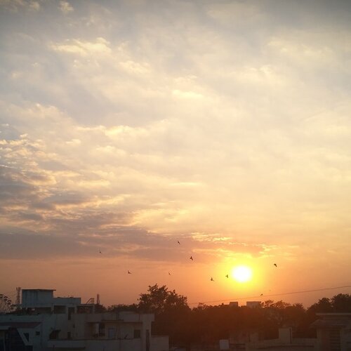 Colors Chemistry Of Sky With Sun