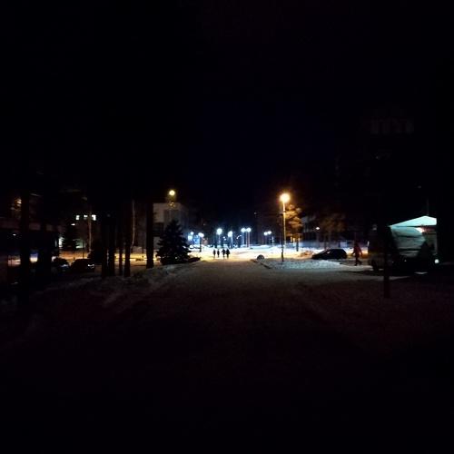 Night in Visaginas town