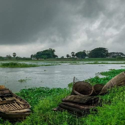 A typical rainyday in Bangladesh