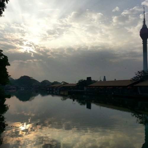 Sunrise at Floating Market, Pettah, Colombo, Sri Lanka.