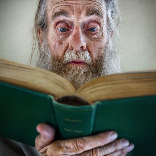 Old man reading