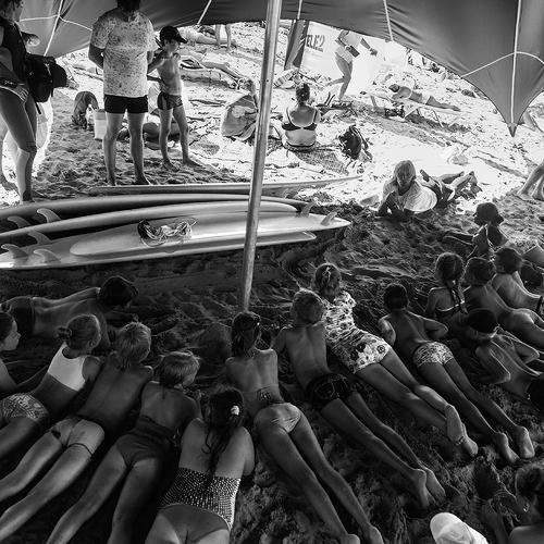 Surf master class for children