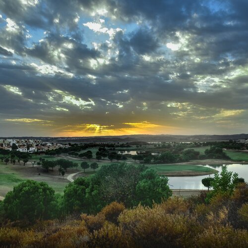 Sunset on the golf