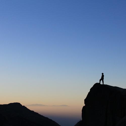 At the cliff of life.
