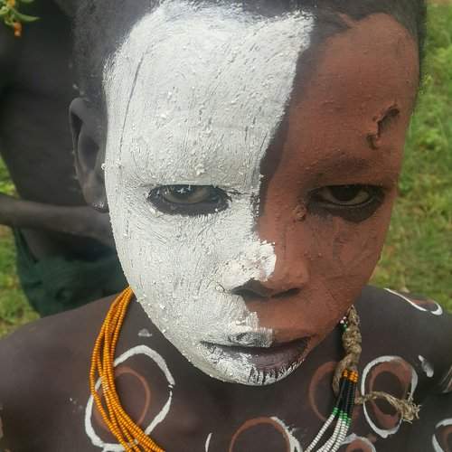 Suri tribe native face