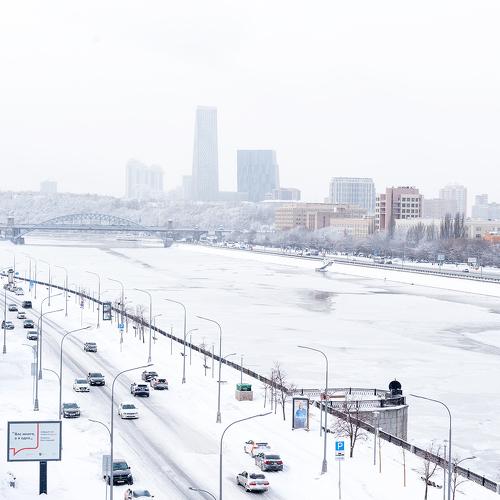 Москва река зимой