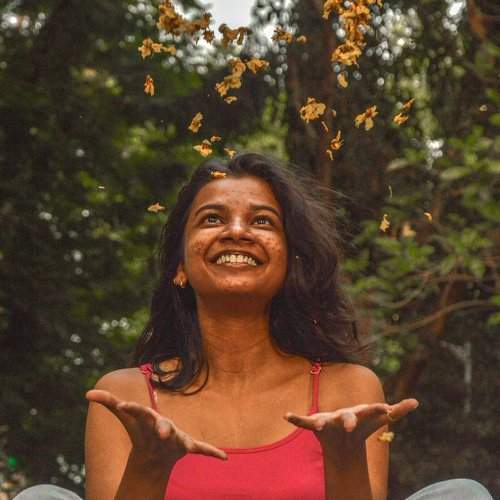 Spreading happiness wherever she went.