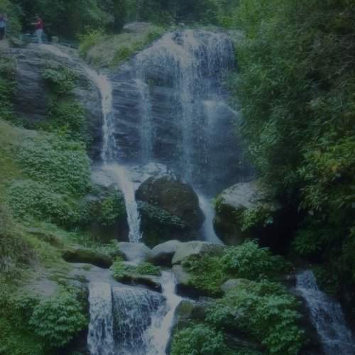 The tumbling waterfall