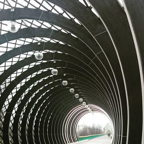 Tunnel in Gorky park Moscow,Russia