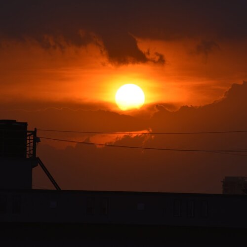 Sun set in Urban