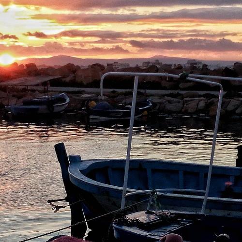 Port sunset time
