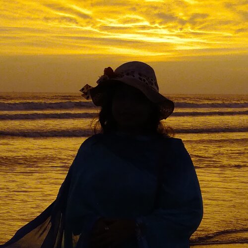 When the sun sets, her dreams arise.