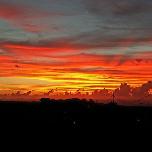Sunset  after heavy rainfall from sugar cane fields near my place