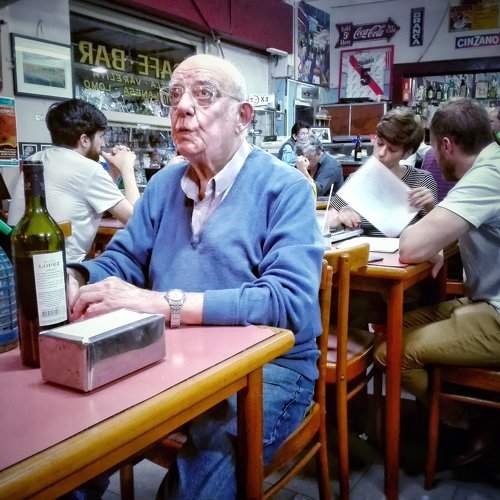 The man and the wine.