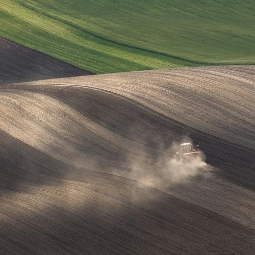 Tractor in the Waves